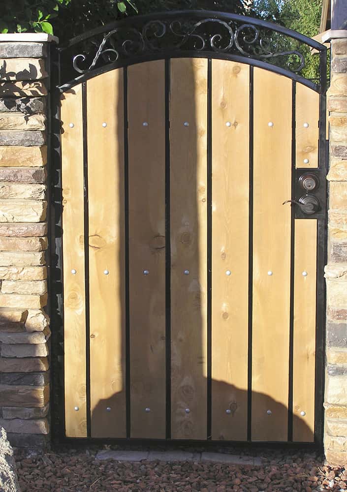 arched wooden gates